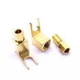 thumbnail image 3 of 8 Pieces Banana to Spade Adapter Conversion Connectors Gold Speaker Cable Converter Conversion Connector Sound Equipment Repair Accessories Spare Parts, 3 of 6