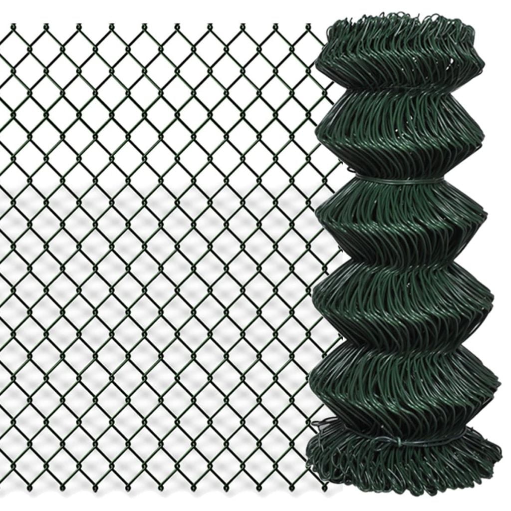 green galvanised fencing