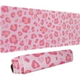 thumbnail image 1 of Pink Leopard Gaming Mouse Pad for Desk, Kawaii Extended Large Leopard Print Mouse Pad, Pink Mousepad XL, Cute Cheetah Mouse Pad, Long Big Mouse Mat, Leopard Decor Stuff Accessories, 31.5 X 11.8 Inch, 1 of 5