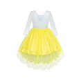 thumbnail image 4 of Flower Girl Dress Yellow Hi-low Lace Party Wedding 10 Years, 4 of 6