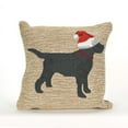 thumbnail image 2 of Liora Manne Frontporch Christmas Dog Indoor Outdoor Decorative Pillow Neutral, 2 of 6