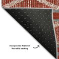 thumbnail image 5 of Addison Rugs Mayfield Premium Machine Washable Transitional Geometric Red Round Rug, 8' x 8', 5 of 5