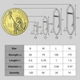 thumbnail image 2 of Deally 200 Pcs Fishing Power Speed Clips, Speed Clips for Fishing Lures,High Strength Stainless Steel Speed Clip for Fishing Lure Quick Change (S:120, M:50, L:20, XL:10), 2 of 7