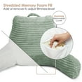 thumbnail image 2 of Nestl Almohada de Lectura con Respaldo, Apoyo para la Espalda Brazos, Descanso Cama Memory Foam Triturada, Tamaño Mediano, Color Verde Salvia., 2 of 6