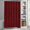 thumbnail image 6 of Shower Curtains for Bathroom-36"x72",Classic Solid Dark Red Waterproof Bath Curtain Grommet Shower Curtain Set with Hooks, 6 of 9