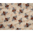 thumbnail image 5 of oneOone Polyester Lycra Tan Fabric Floral & Bee Sewing Craft Projects Fabric Prints By Yard 56 Inch Wide, 5 of 5