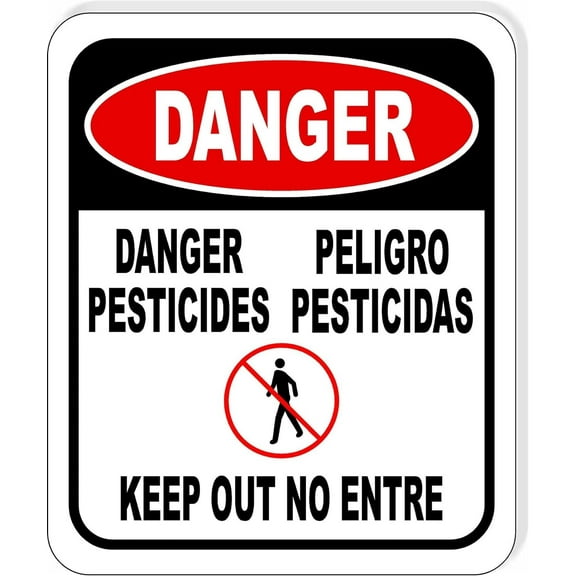 DANGER PESTICIDES Aluminum Composite Outdoor Sign 8.5" x10"