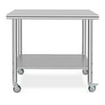 thumbnail image 6 of Stainless Steel Table for Prep & Work,36"x24"x35",NSF Commercial Heavy Duty Table with Undershelf,Caster Wheel for Restaurants,Silver, 6 of 7