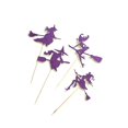 thumbnail image 2 of 12Pcs Witch Shape Cake Toppers Halloween Witch Broom Cupcake Picks Toppers Party Decor(Mixed Color, As Shown), 2 of 3