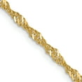thumbnail image 1 of 14k Yellow Gold 24 Inch 2mm Singapore Chain Necklace Pendant Charm, 1 of 9