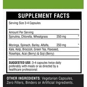 SuperGreens - Spirulina, Chlorella, Wheatgrass + More - Energy & Immune Booster