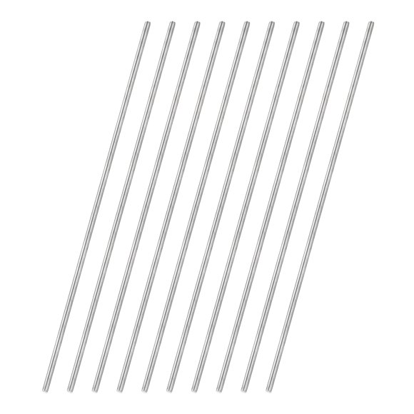Uxcell 10 Pcs 304 Stainless Steel Round Rod, 3/16" Diameter, 16"(400mm) Length Metal Solid Shaft Rods, Steel Stick Lathe Bar Stock for Crafts DIY Models Plane Ship Cars