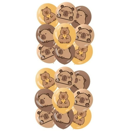 18Pcs Cartoon Capybara Balloons Birthday Balloon Latex Balloon Party Balloons Decoration for Kids Wedding Birthday Baby Shower