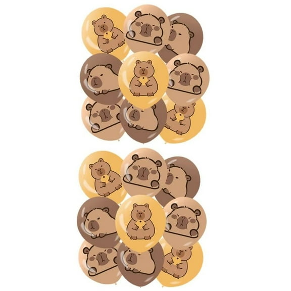 18Pcs Cartoon Capybara Balloons Birthday Balloon Latex Balloon Party Balloons Decoration for Kids Wedding Birthday Baby Shower