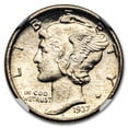 thumbnail image 2 of 1937 Mercury Dime MS-65 NGC (FB), 2 of 3