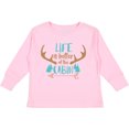 thumbnail image 3 of Inktastic Life is Better at the Cabin, Deer Antlers, Camping Boys or Girls Long Sleeve Toddler T-Shirt, 3 of 5