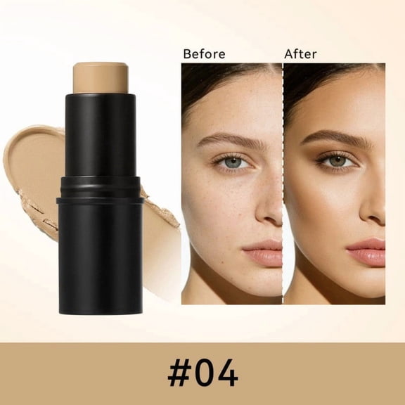 Concealer Stick 6 Colors, Full Coverage Concealer Highlighter & Contour Stick for Face, Brightener & Shadow Corrector, Creamy Buildable Makeup for Women, Travel-Friendly Makeup for Flawless Skin