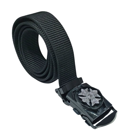 Durable Nylon Webbing Belt with Decorative Auto-Lock Buckle | Adjustable, Strong & Easy-to-Use Strap for Everyday Wear and Outdoor Use