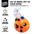 thumbnail image 3 of Joiedomi Decoraciones inflables de Halloween de 5 pies de alto, decoración al aire libre, inflable lindo fantasma decoración de Halloween al aire libre, bolsa de caramelos de calabaza con LED incorpor, 3 of 5