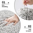 thumbnail image 4 of Disolla Ultra Thick Plush Fluffy Microfiber Bath Rug, White & Grey 24 x 36 Non Slip Absorbent Washable Carpet for Bathroom Floor, 4 of 9