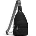 thumbnail image 1 of Bolso bandolera SYTRAH antirrobo con bloqueo RFID, nylon negro para mujer, 1 of 9