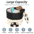 thumbnail image 2 of PhooArto Large Barrel Drawstring Makeup Bag, Sport Ball Soccer Pattern Travel Cosmetic Bag Portable Make Up Organizer Bag, 2 of 6