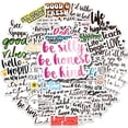 thumbnail image 2 of Paquete de pegatinas con cita motivacional, 50 unidades, en inglés positivo, 2 of 2