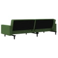 thumbnail image 4 of vidaXL 2-Seater Sofa Bed with Two Pillows Dark Green Velvet, 4 of 9