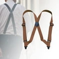 thumbnail image 2 of Fashion Men Suspenders Comfortable Elastic Trousers Lightweight Adjustable Pants Camel, 2 of 8