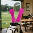 thumbnail image 4 of Yuyamidu Pink Golf Club Covers Fashion Golf Headcovers for Woods and Driver Fairway Hybrids Women, Waterproof PU Leather, 4 of 7