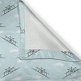 thumbnail image 5 of Ambesonne Airplane Grommet Curtain, Old Aircraft Biplanes, 50" x 96", Pale Blue Black White, 5 of 6