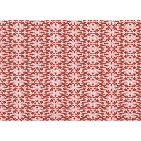 Ahgly Company Indoor Rectangle Patterned Deep Rose Pink Area Rugs, 5' x 8'