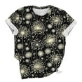 thumbnail image 5 of Perfectbot Shirts for Women Crew Neck Summer Short Sleeve Floral Print Loose Vintage Tees ,S-5XL, 5 of 5