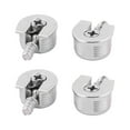 thumbnail image 1 of Soporte de estante tipo tornillo en forma de media luna de metal para muebles de hogar, 4 piezas, 1 of 2
