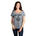 thumbnail image 2 of Motherin' On 100 Women's Fashion Slouchy Dolman T-Shirt Tee Heather Grey Small, 2 of 4