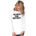 thumbnail image 4 of Worth Weight Pizza Carbs Foodie Lover Long Sleeve TShirt Men Women Brisco Brands M, 4 of 5