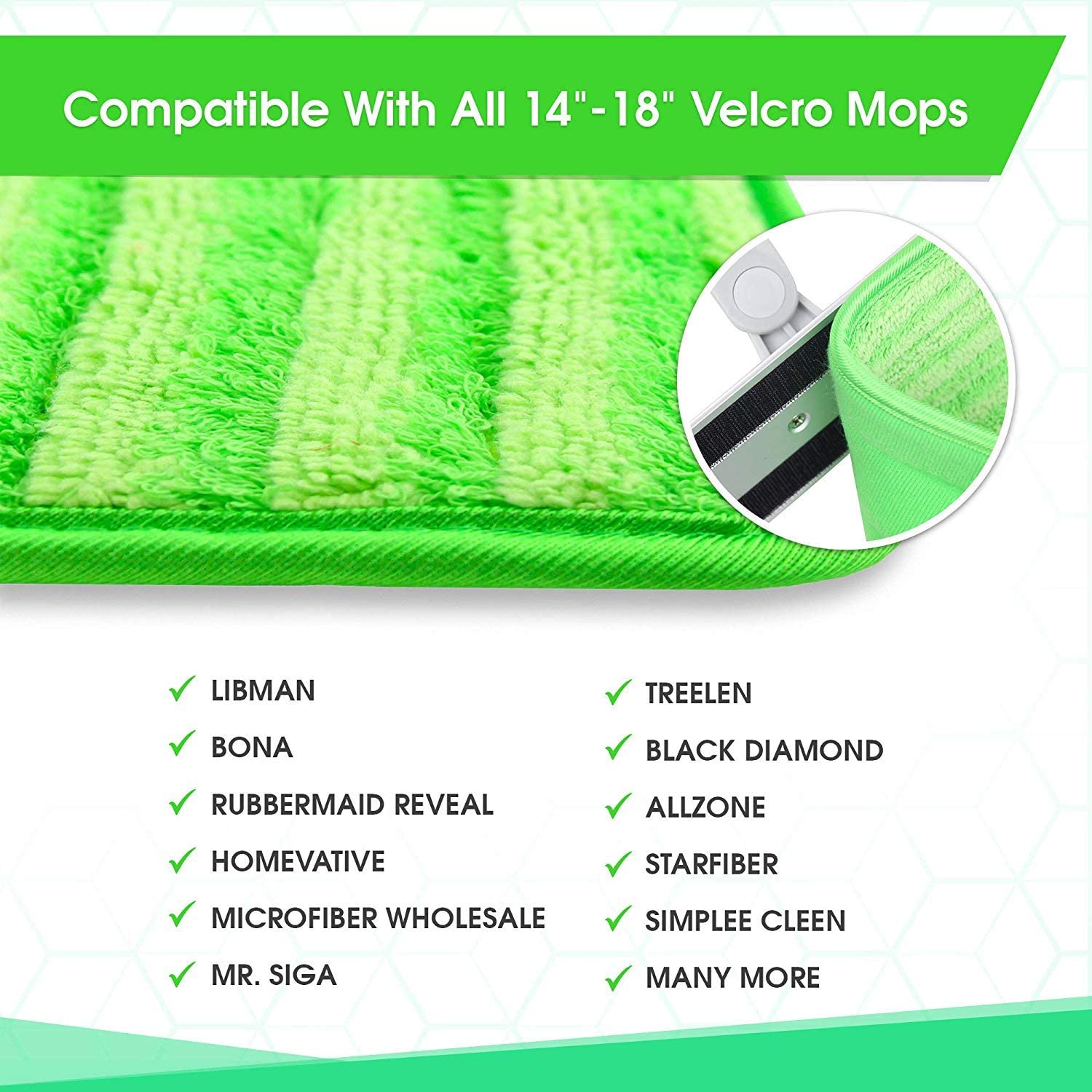 Microfiber mop padsreusable washable cloth mop head replacement parts best thick spray wet dust