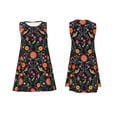 thumbnail image 7 of Uemuo Mexican Flower And Birds Pattern Women’s Sleeveless Dress – Casual Summer A-Line Dress, Stylish and Comfortable Sundress for Hot Weather, 7 of 7