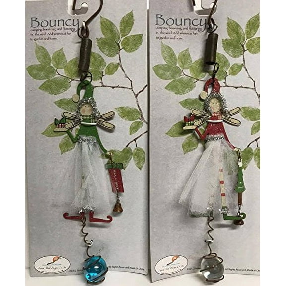 Sunset Vista Christmas Fairy Fairies Whimsical Bouncy Set of 2