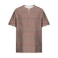 thumbnail image 5 of Big and Tall Stripe Shirts for Men S-5XL Plus Size Short Sleeve Tshirts Button V Neck Pullover Lightweight Going Out Loungewear Tees Tops, 5 of 5