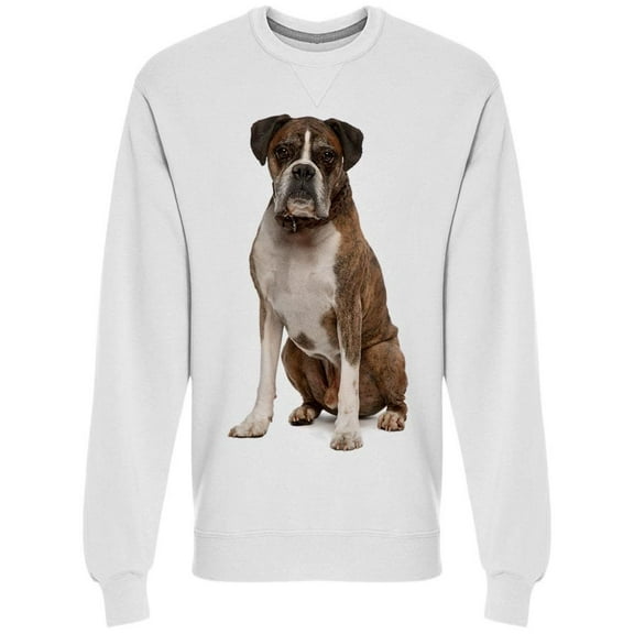 Portrait Of An Adrable Old Boxer Sweatshirt Men -Image by Shutterstock, Male Medium