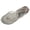 Silver, variant on HEWUQI Womens Rhinestone Glitter Sandals Comfortable Slingback Dressy Flip Flops Adjustable Ankle Strap Flat Summer Shoes for Beach Walking Silver Size 6
