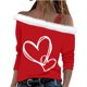 thumbnail image 2 of Xuyuer Valentine Shirt Women Love Heart Graphic Sloping Shoulder Suspender Shirt Funny Valentine's Day Gift Shirts Love Tops, 2 of 7