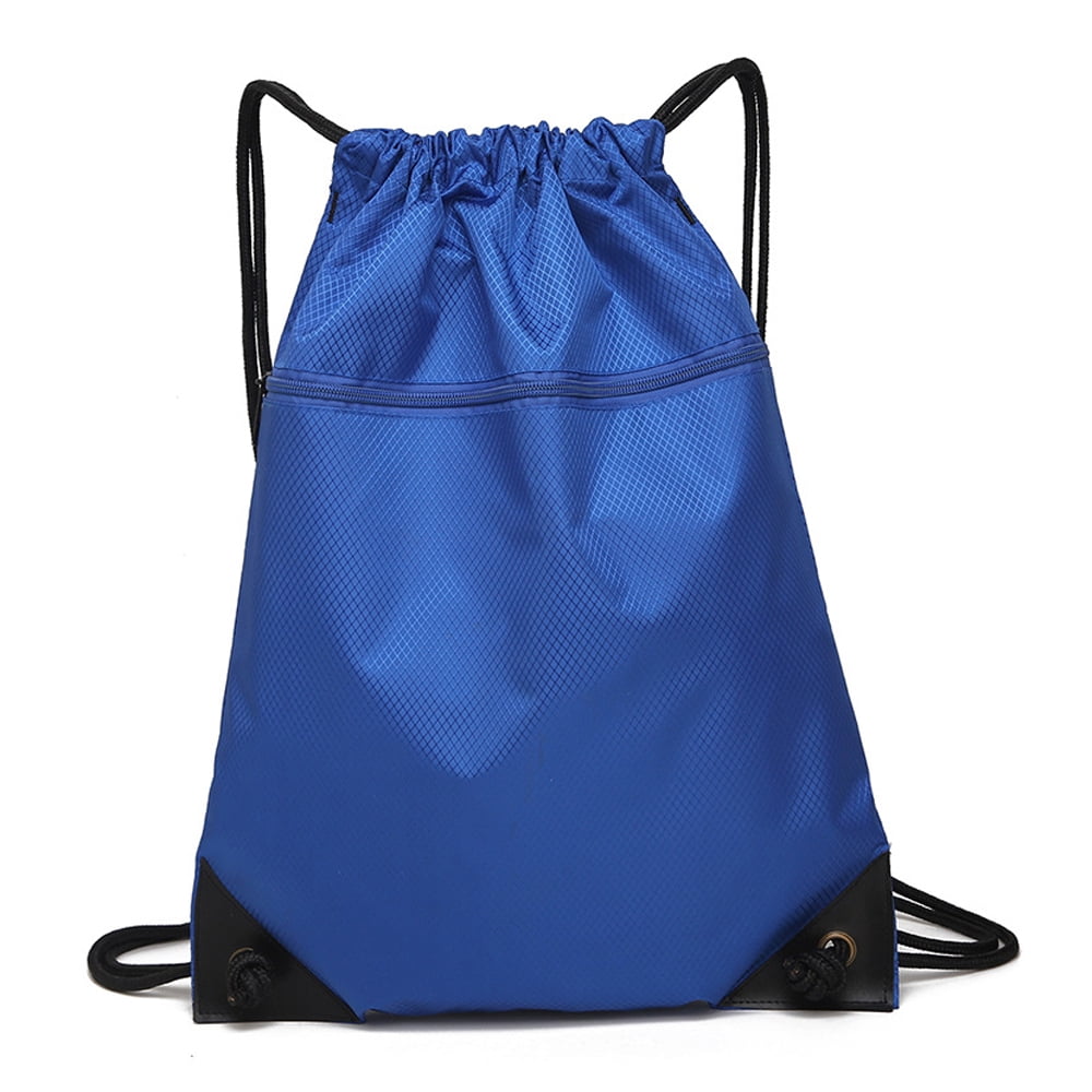 Backpack Bag, Waterproof Swimming Draw String Back Sack with Zip Pocket