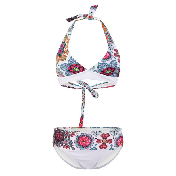 Traje de baño de bikini hueco con espalda abierta y cintura alta sexy con rayas divididas para mujer de verano Fridja nalpqowj54972