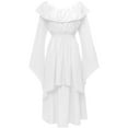 thumbnail image 1 of UPPADA Liquidation Robes d'Invitée de Mariage à Manches Évasées pour Femmes Robe de Cocktail Chic Robes de Bal d'Hiver Robes de Cocktail Formelles Robe de Mariage Blanche Femmes Courte, 1 of 4