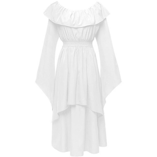 UPPADA Liquidation Robes d'Invitée de Mariage à Manches Évasées pour Femmes Robe de Cocktail Chic Robes de Bal d'Hiver Robes de Cocktail Formelles Robe de Mariage Blanche Femmes Courte