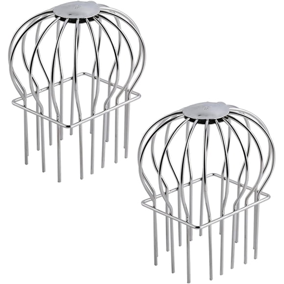 2 Packs Stainless Steel Gutter Guard, Square Drain Filter, Heavy-Duty Downspout Protector, Stops Leaves and Debris (Size: 2"x3")