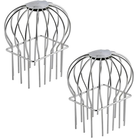 2 Packs Stainless Steel Gutter Guard, Square Drain Filter, Heavy-Duty Downspout Protector, Stops Leaves and Debris (Size: 2"x3")