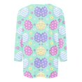 thumbnail image 4 of Outfmvch Cadeaux de Pâques Manches 3/4 Hauts pour Femmes T-Shirts Graphiques pour Femmes Polyester Spandex 1 Pce Vert Menthe m, 4 of 5